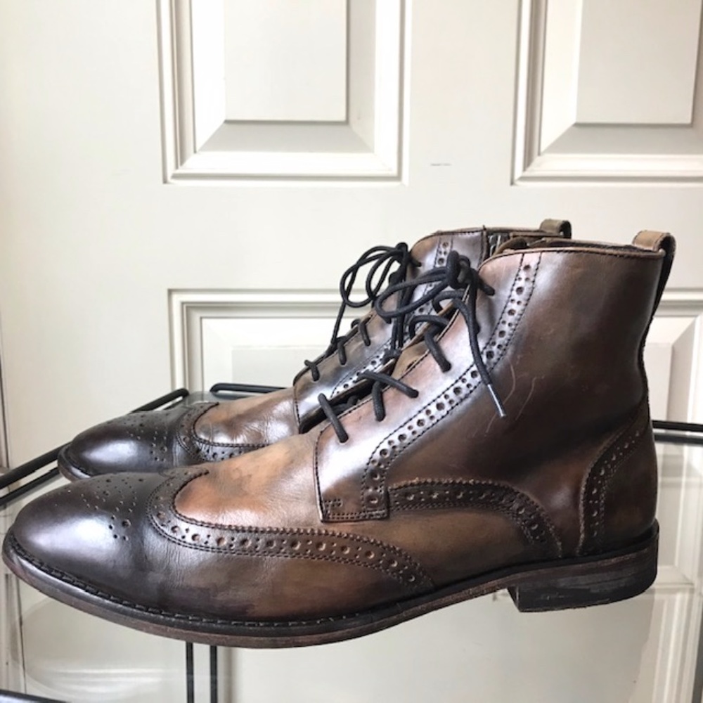 John Varvatos USA Dearborn Wingtip Boots EUC/10.5